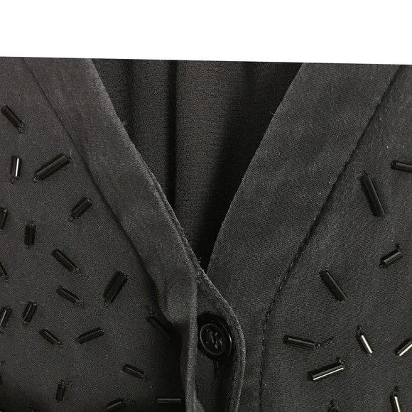 DVF Diane Von Furstenberg Shirley Beaded Dress Long Sleeve Drawstring Waist - Picture 5 of 10